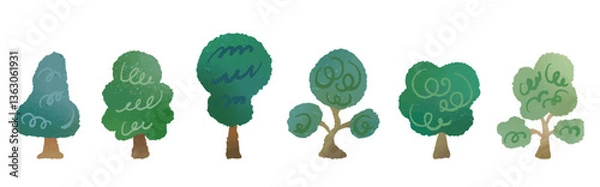 Obraz 木のイラスト
