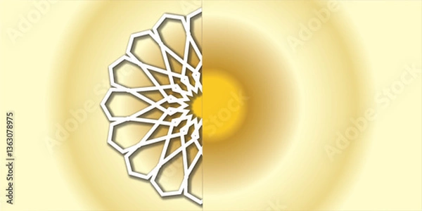 Obraz Islamic geometric pattern with gradient background.EPS 10