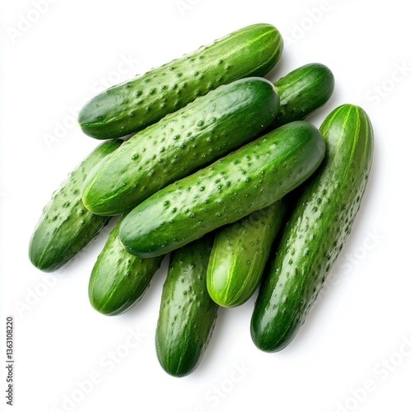 Fototapeta Cucumbers isolated on white