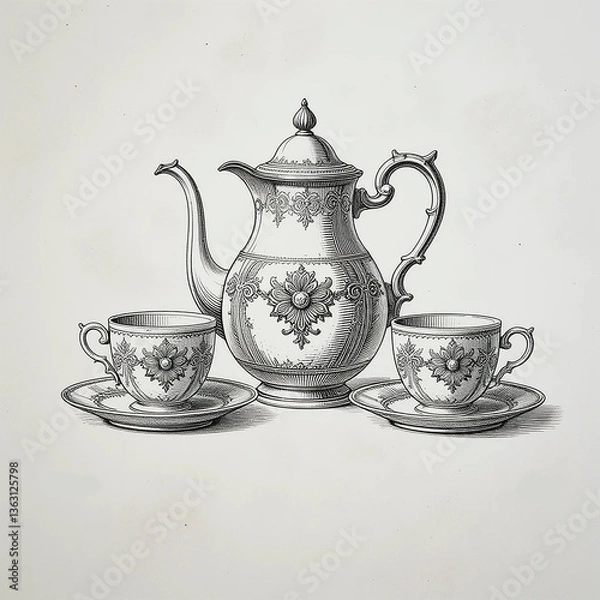 Obraz tea set