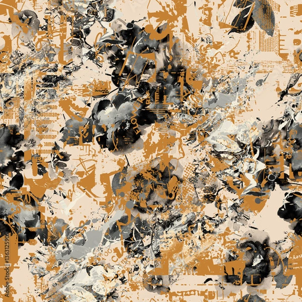 Obraz seamless abstract pattern. Textile pattern, geometric print pattern for textile design and fabrics. Digital Paper, Digital Patterns, Backgrounds, Graphics pattern	