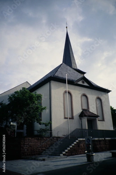 Obraz View of Roman Catholic parish church of St. Peter in Walldorf, Baden-Württemberg, Germany during 2000s