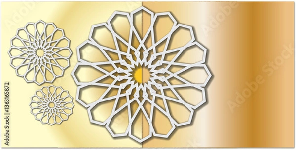 Obraz Islamic geometric pattern with gradient background.EPS 10
