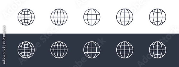 Fototapeta Conceptual signs of Earth Globe. Isolated Vector illustration