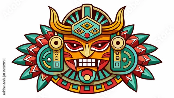 Obraz Mayan symbols tattoo template vector file
