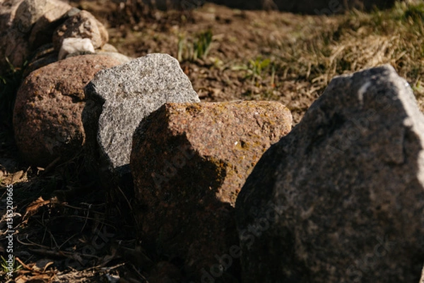 Fototapeta Background of stone wall texture photo.