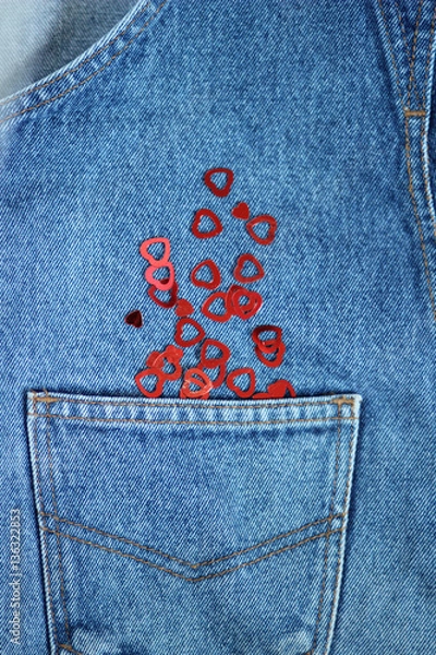 Obraz Pocket with hearts Valentine's Day

