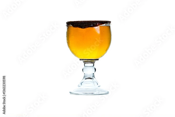 Fototapeta Beer with lemon and chilly edge