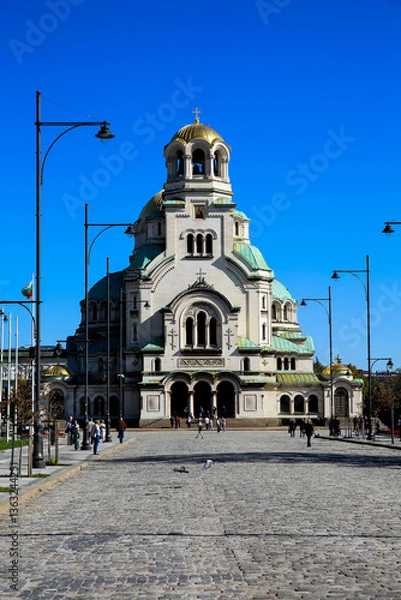 Fototapeta Saint Alexander Nevsky Cathedral, in Sofia, Bulgaria