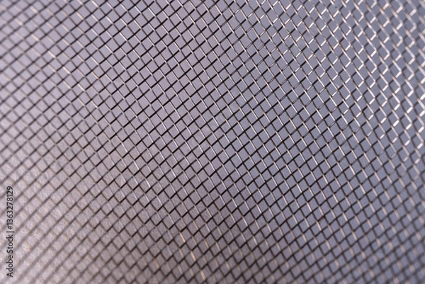 Obraz Metal mesh strainer close up view
