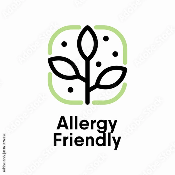 Fototapeta Allergy Friendly information sign