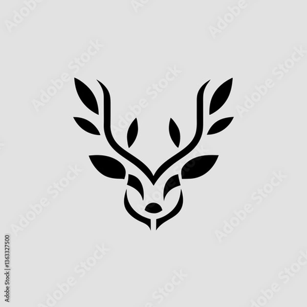 Fototapeta deer head vector logo