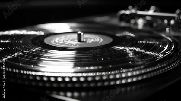 Obraz Vinyl Record Player Closeup