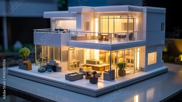 Fototapeta 3D printer building a house