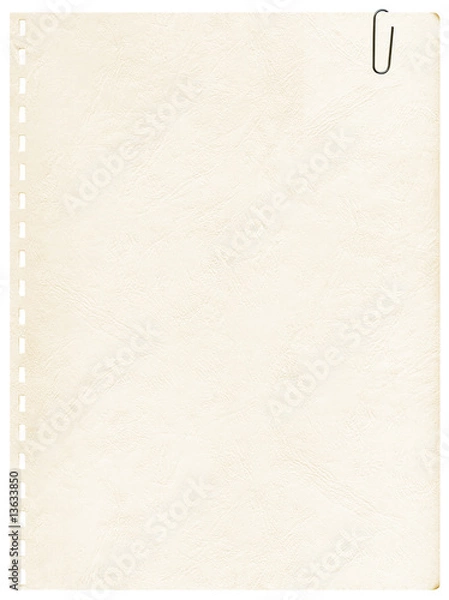 Fototapeta Archiwalne starej strony z notatnika z klipem do tła