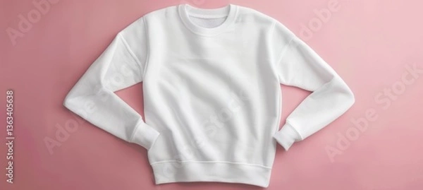 Fototapeta Blank Sweatshirt Mockup with Graphic Overlay for E-commerce Preview and Design Display