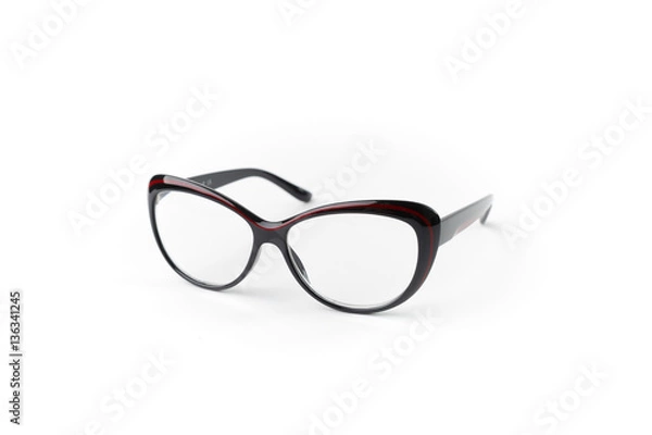 Obraz Eyeglasses on white background