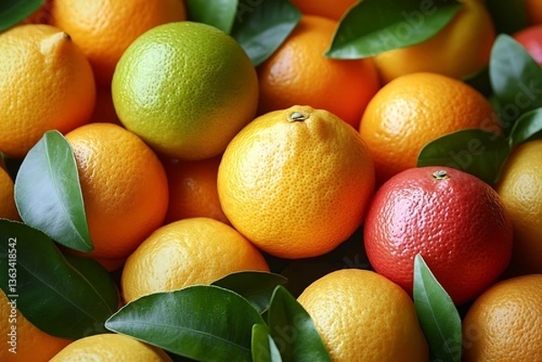 Obraz Fresh citrus fruits close-up