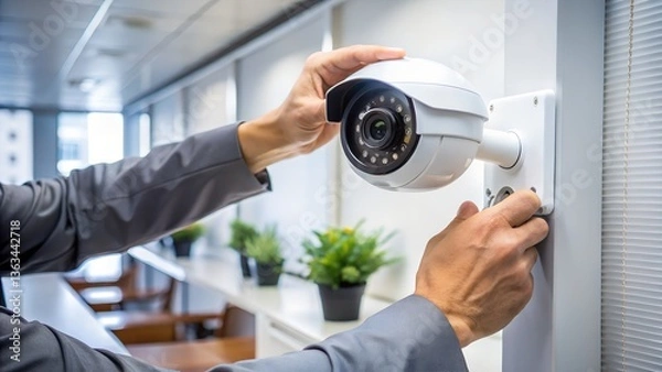 Obraz security camera in the office