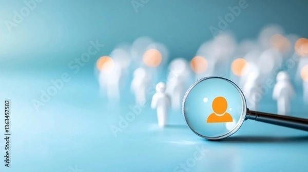 Obraz Focus on unique talent magnifying glass
