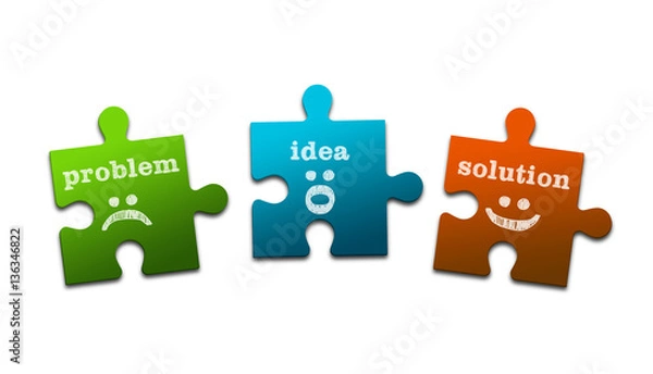 Fototapeta Business Concept: Problems, Ideas & Solutions
