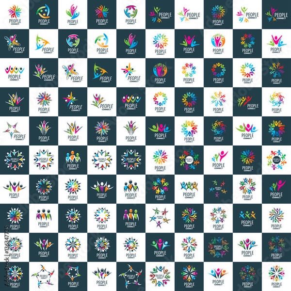 Fototapeta vector logo people