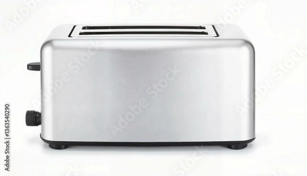 Fototapeta Silver toaster on white background
