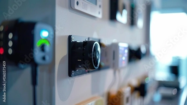 Fototapeta A photo of home automation hubs