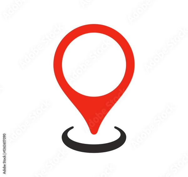 Obraz Location pin icon. Map place markers graphic design