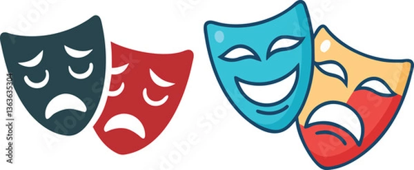 Obraz comedy and tragedy masks