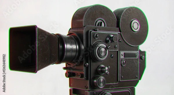 Fototapeta very old camera with chromatic aberration effect