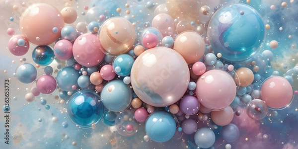 Fototapeta Abstract Pastel Spheres Background Image