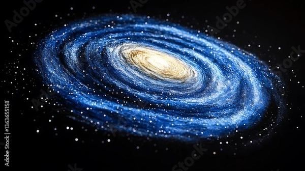 Obraz Spiral galaxy in deep space. (13)