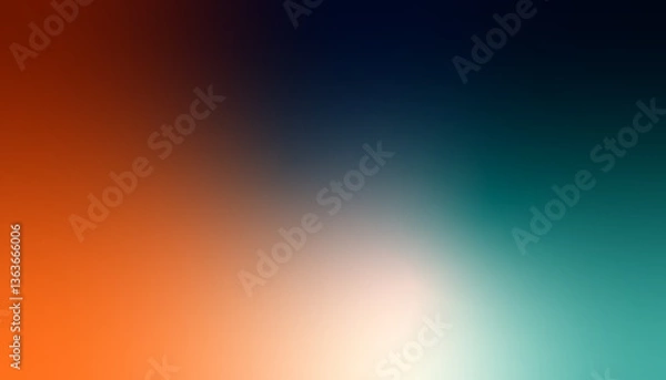 Fototapeta Blurred Gradient with a Combination of Orange and Teal Shades