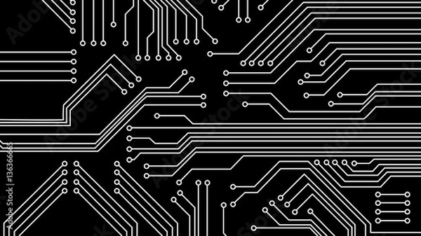 Obraz Circuit Board Vector Illustration Background