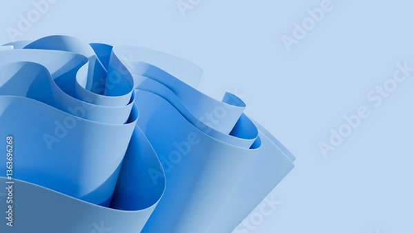 Obraz Blue Curves and Waves