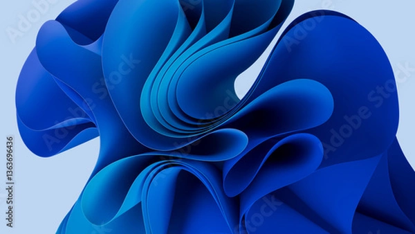 Obraz 3D Abstract Blue Waves
