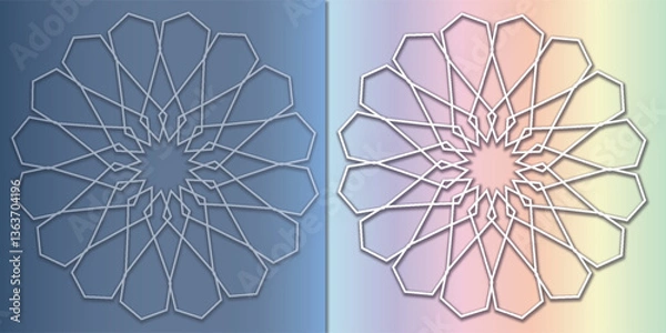 Obraz Islamic geometric pattern with gradient background.EPS 10