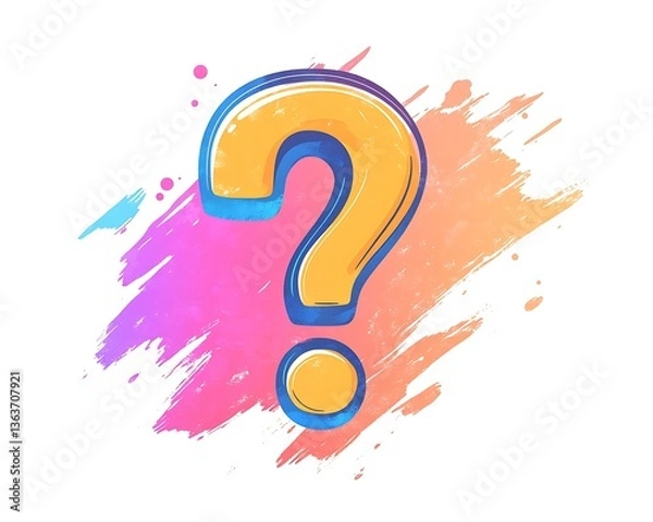 Fototapeta Colorful Question Mark Graphic