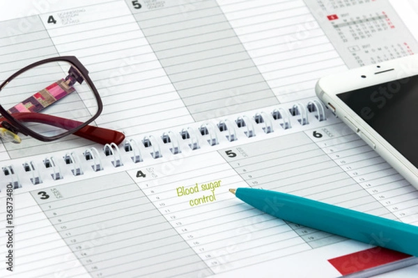 Fototapeta Blood sugar control appointment