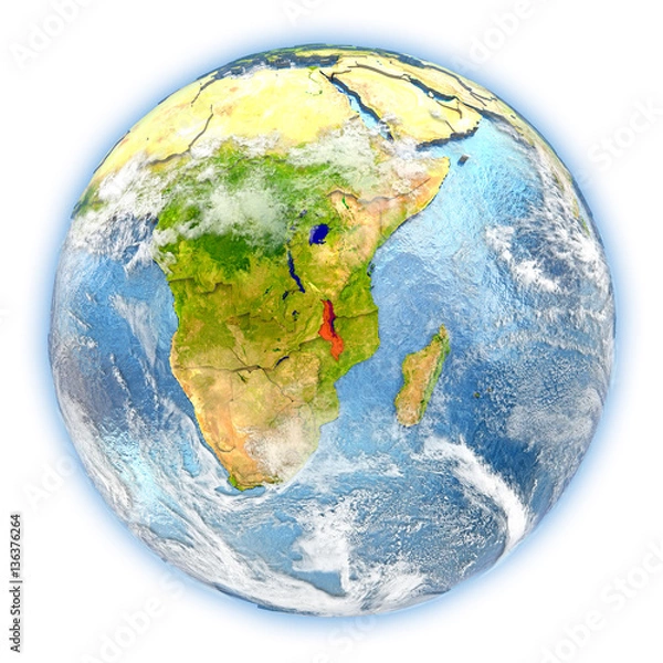 Obraz Malawi on Earth isolated