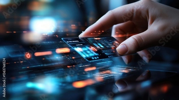 Fototapeta Secure online tax payment process with automated digital verification, banking integration, and encryption layers.