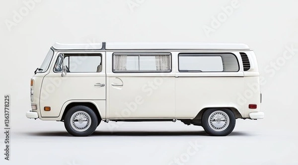 Obraz Vintage camper van, side profile