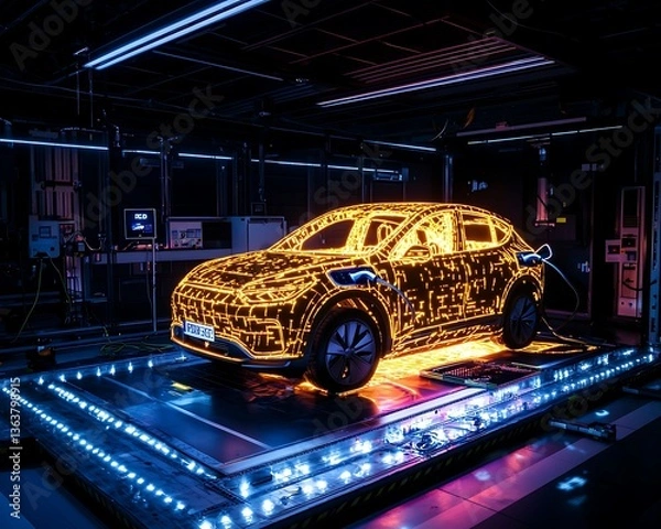 Obraz Electric Car Testing Facility.