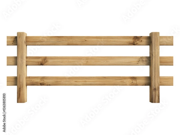 Obraz Wooden Fence Panels for Garden and Farm Use