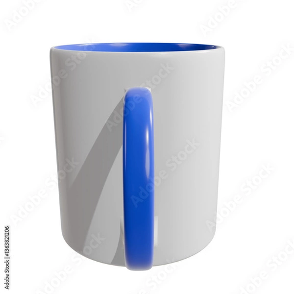 Obraz blue mug isolated on transparent background