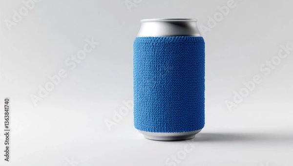 Obraz Blank Beer Coozie Mockup Ready for Branding
