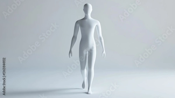 Obraz Minimalist Human Figure Walking Forward 