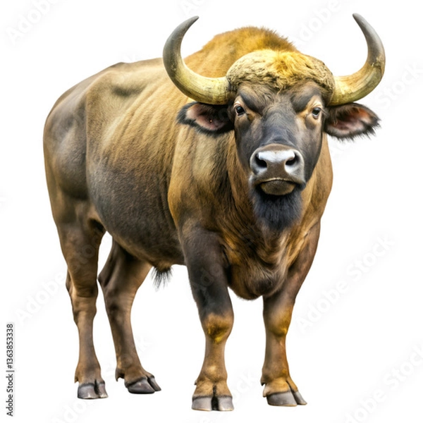 Obraz buffalo isolated on white