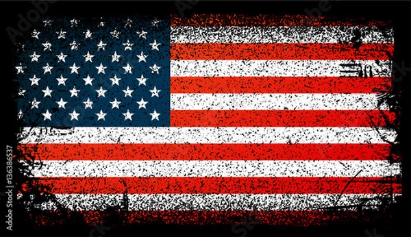 Fototapeta Usa Grunge flag
